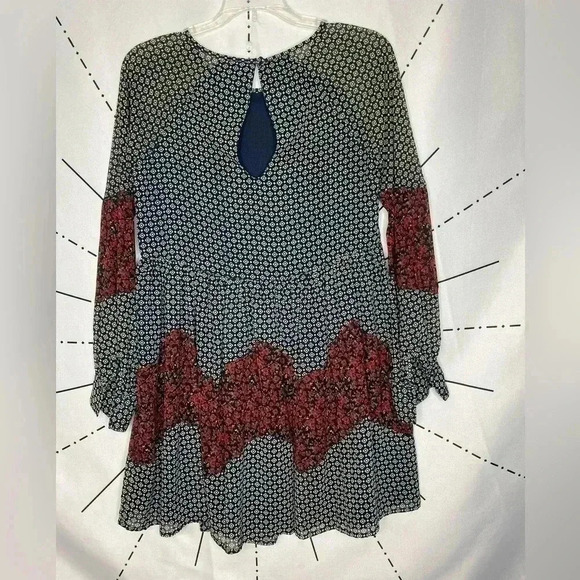 Asos Mixed Print Paisley Boho Smocked Flowy Prairie Dress - Picture 9 of 9